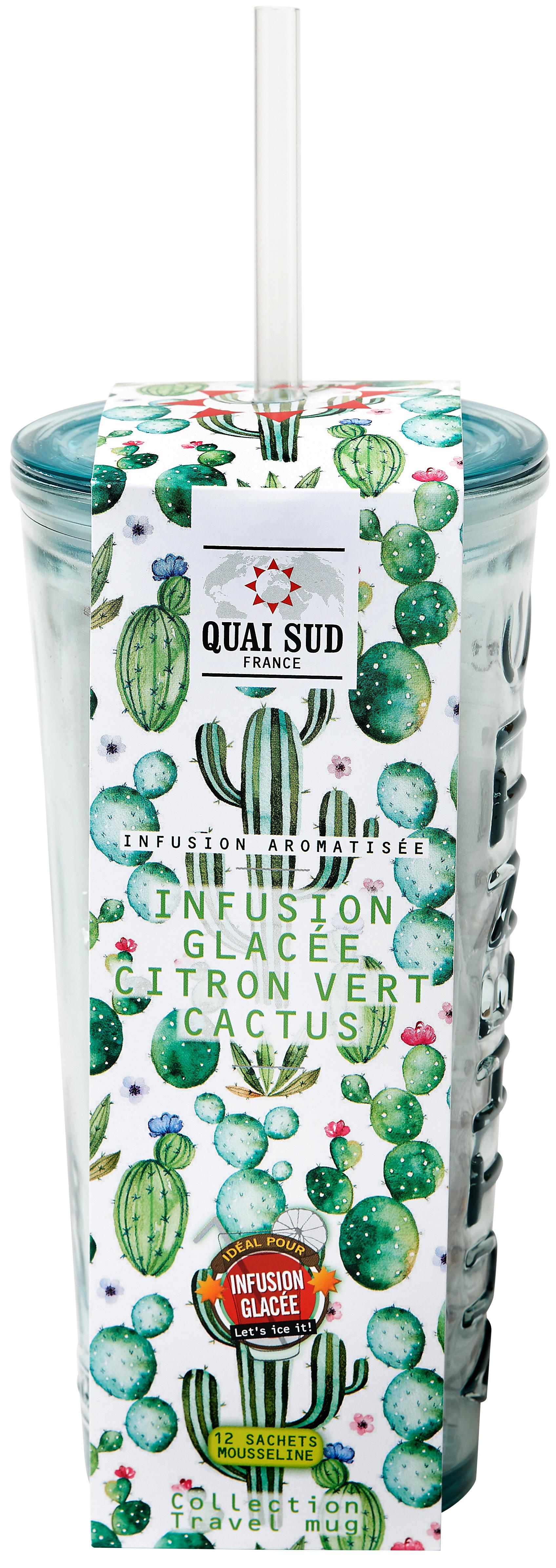 Quai Sud Kräutertee für Eistee Kaktus Limette in Travel Mug