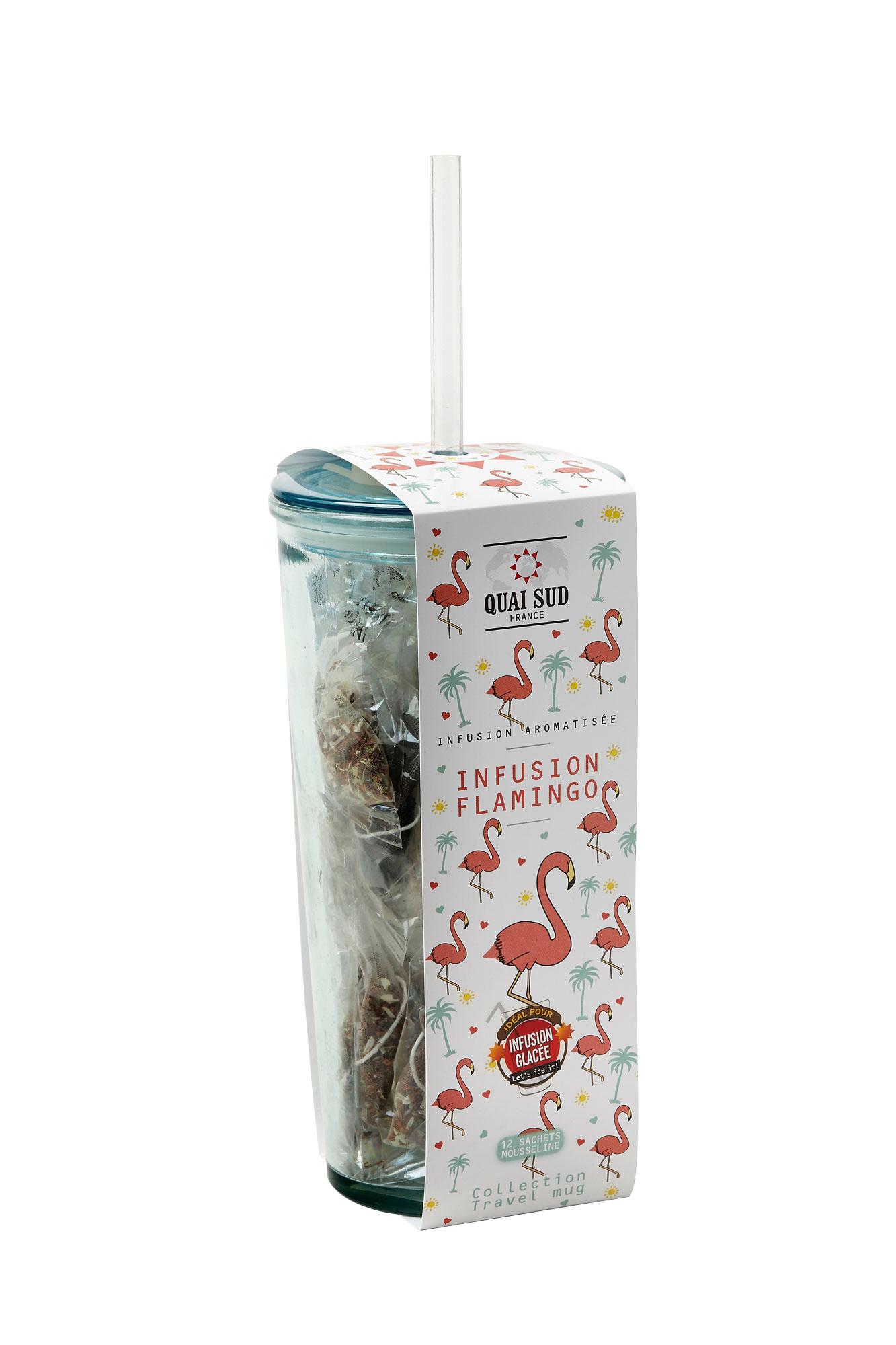 Quai Sud Kräutertee für Eistee Flamingo in Travel Mug