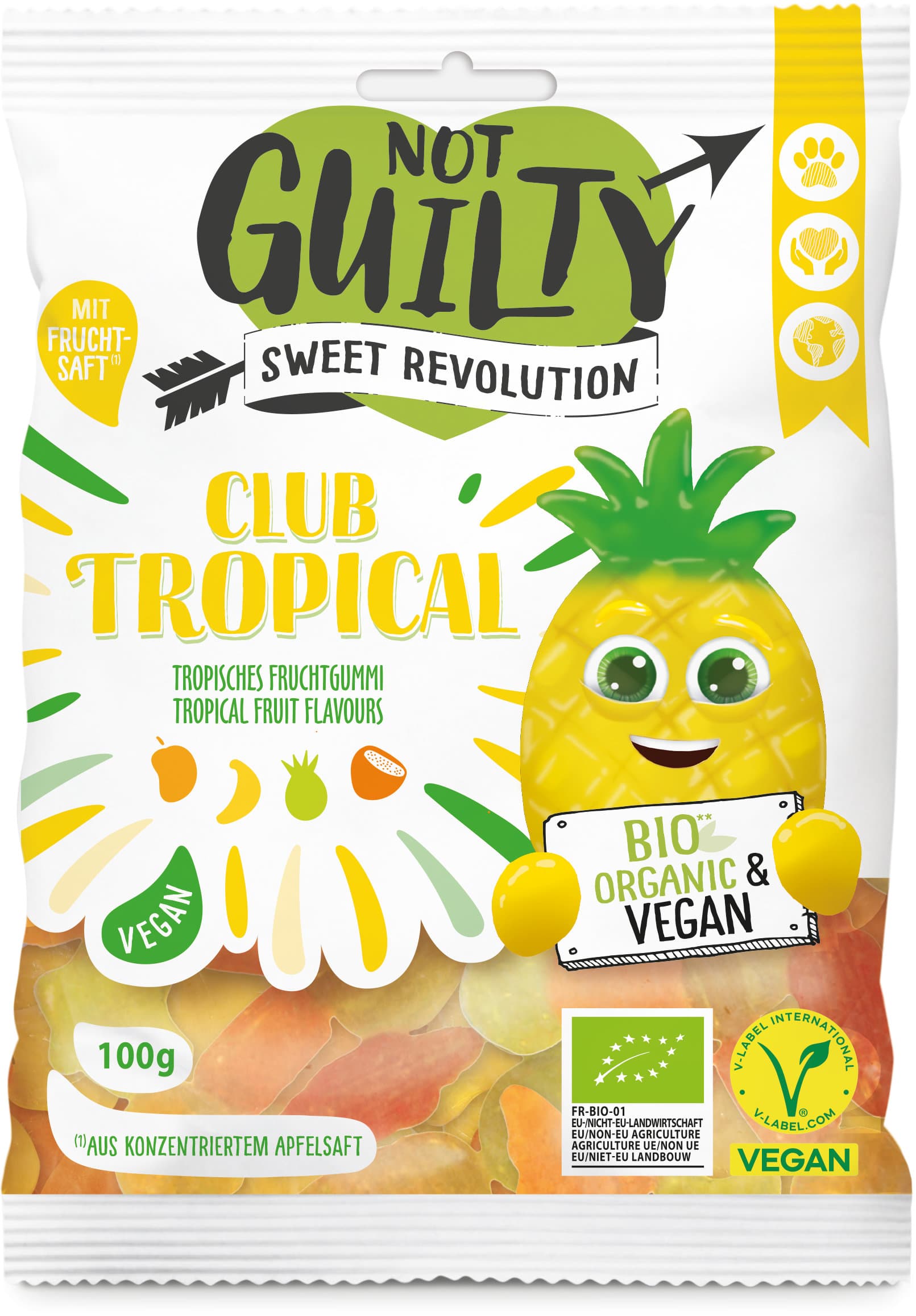 NOT GUILTY Bio Fruchtgummi Club Tropical