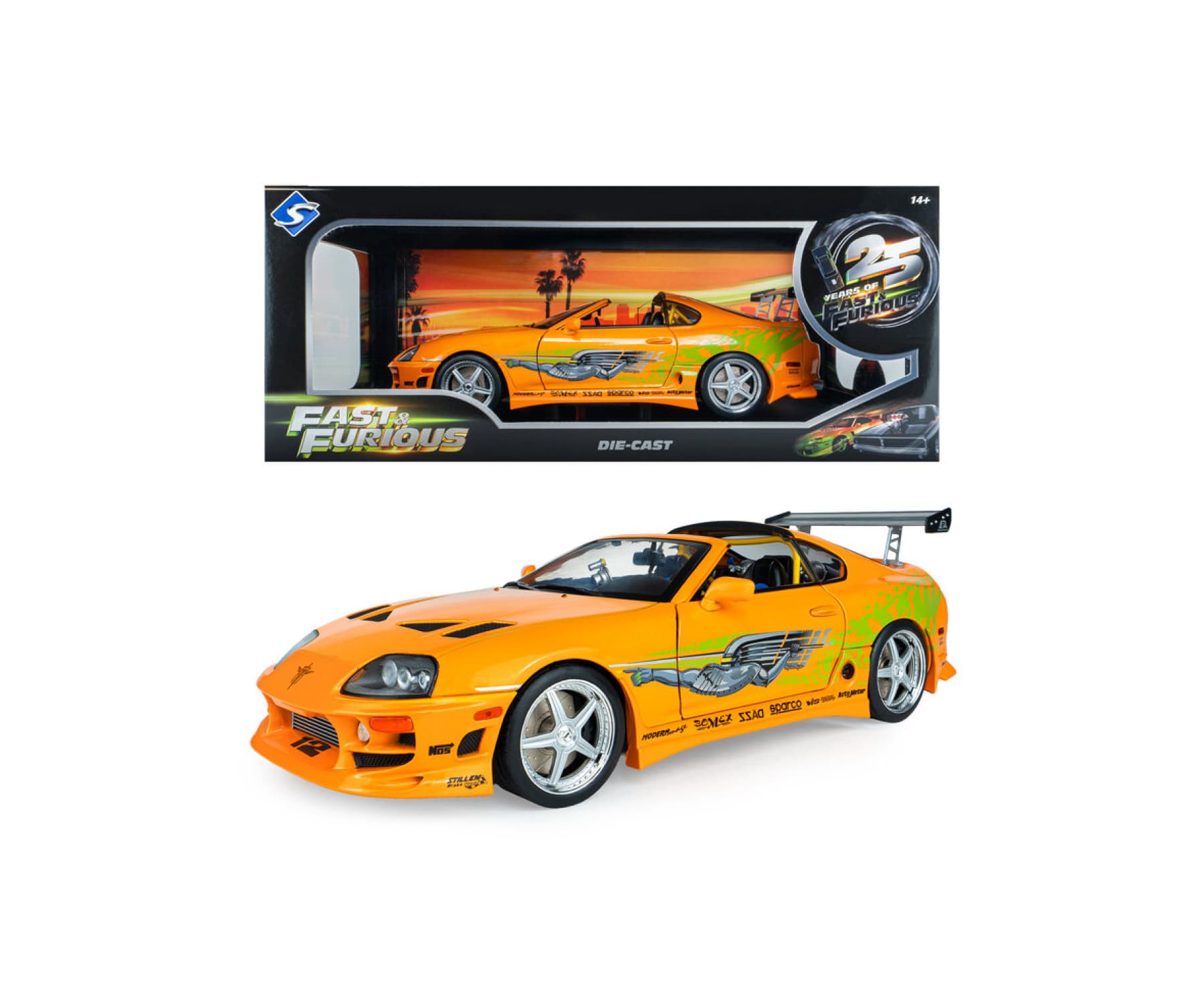 Solido Toyota Supra MK4 Brian Fast & Furious 2001 Orange 1:18
