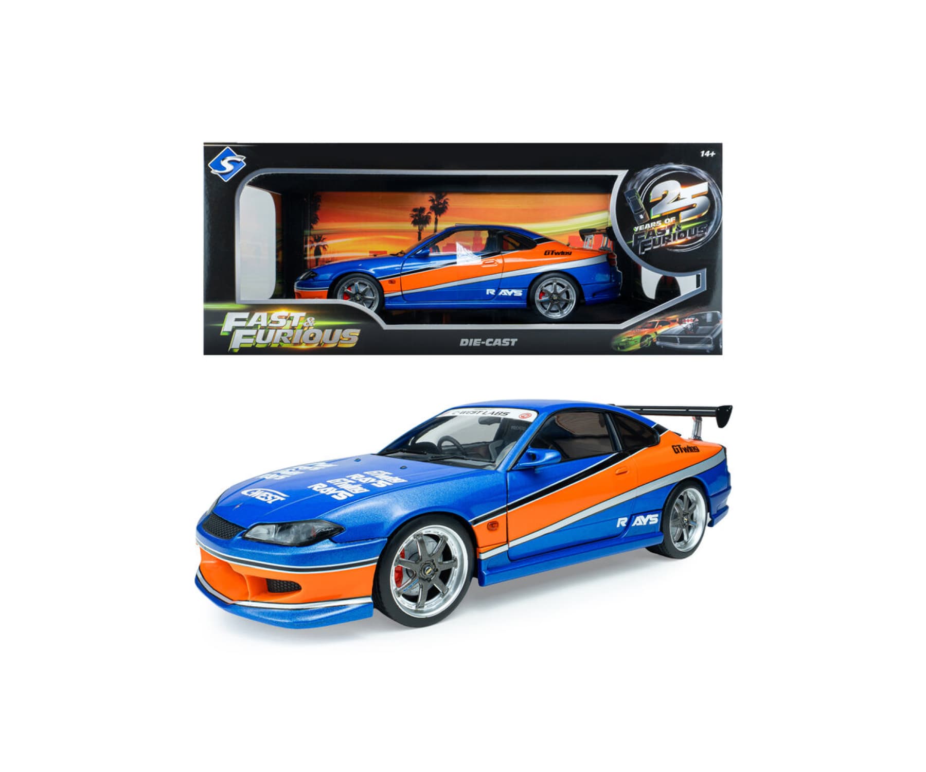 Solido Nissan Silvia S15 Spec-S Mona Lisa Fast & Furious Tokyo Drift 1:18