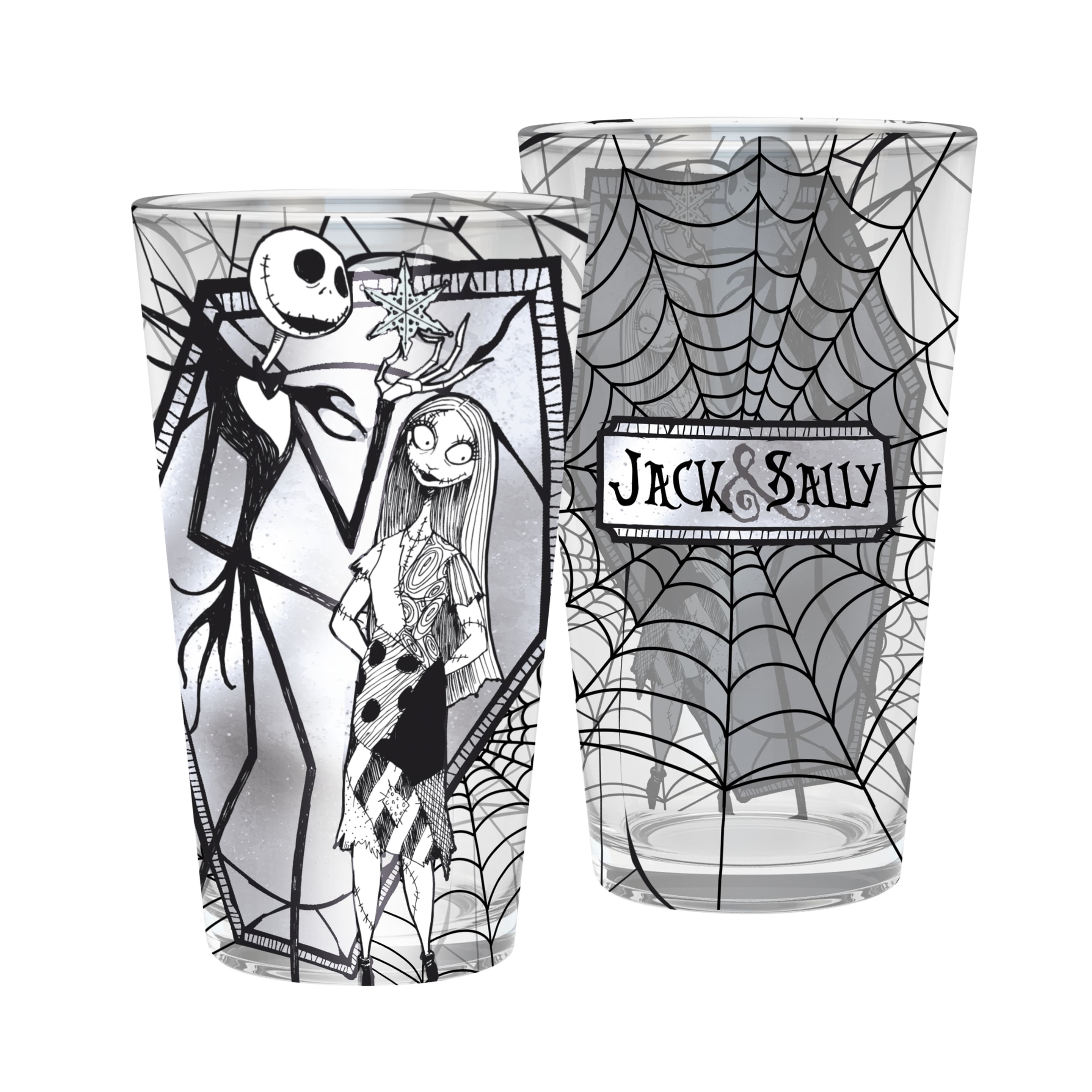 NIGHTMARE BEFORE Christmas Glas 400ml Jack & Sally