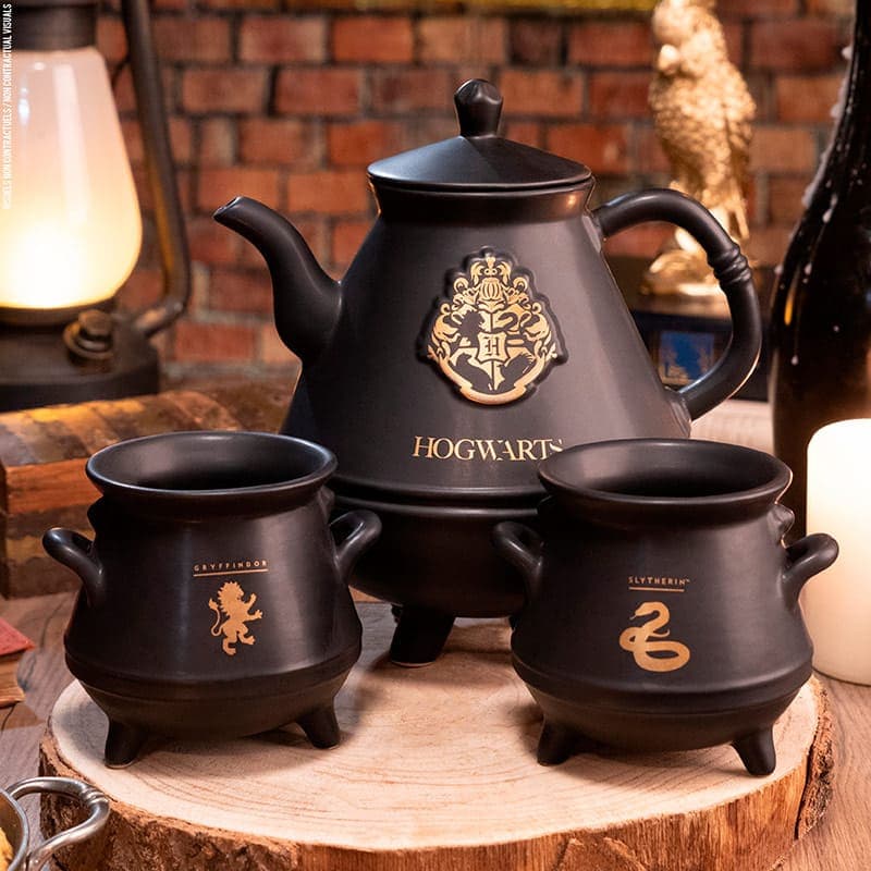 HARRY POTTER Teekanne mit Hogwarts Kessel Set 3 Teile