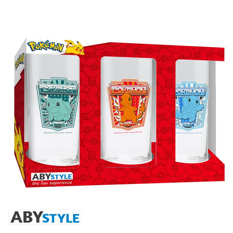 POKEMON - 3 Glas set