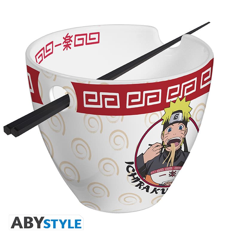 NARUTO SHIPPUDEN - Ramen Bowl with chopsticks - "Ichiraku Ramen" x2