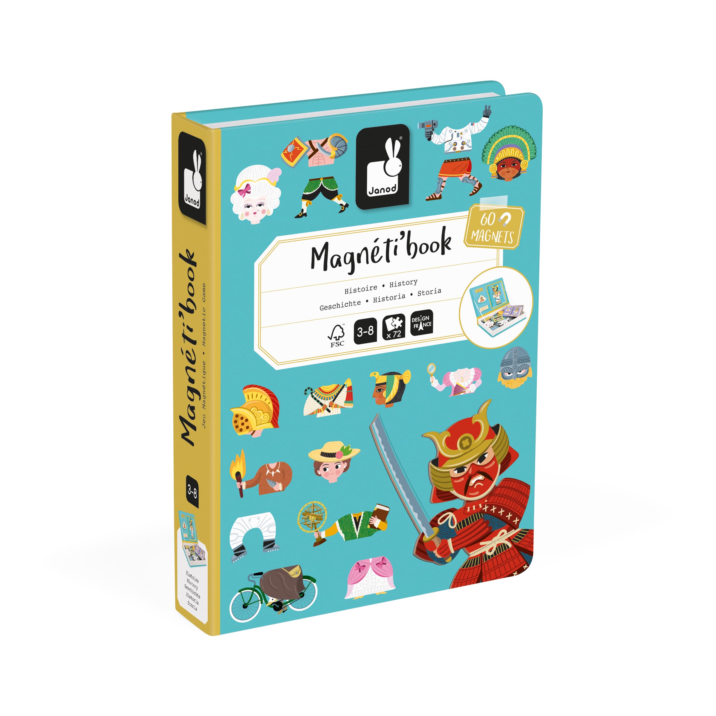 JANOD Magneti'Book Geschichten Magnetspiel mit Figuren und Vorlagen ab 3 Jahren