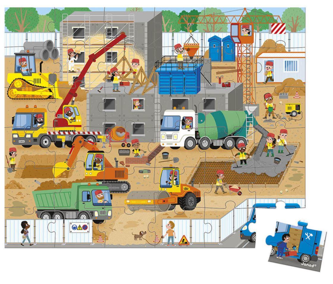 Produktbild Janod - Puzzle - Baustelle 36 Teile 2 von 2