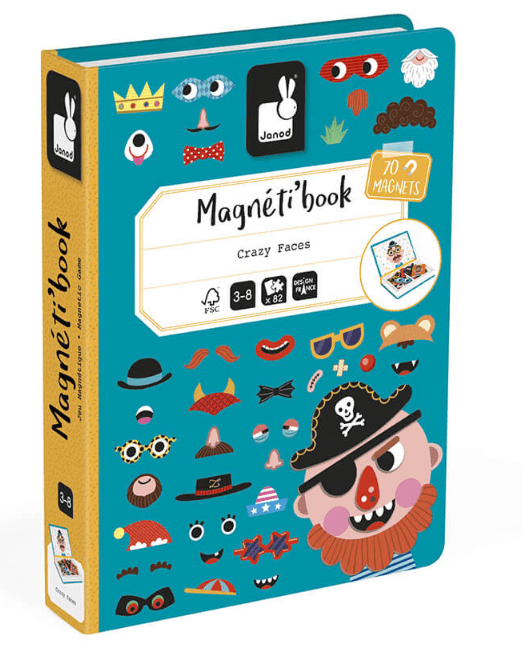 Janod - Magneti'Book Crazy Face Boys