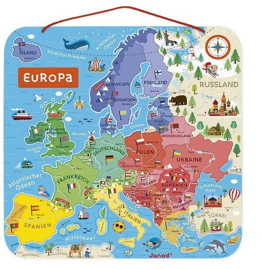 Janod - MAGNETISCHES PUZZLE EUROPA, J05473