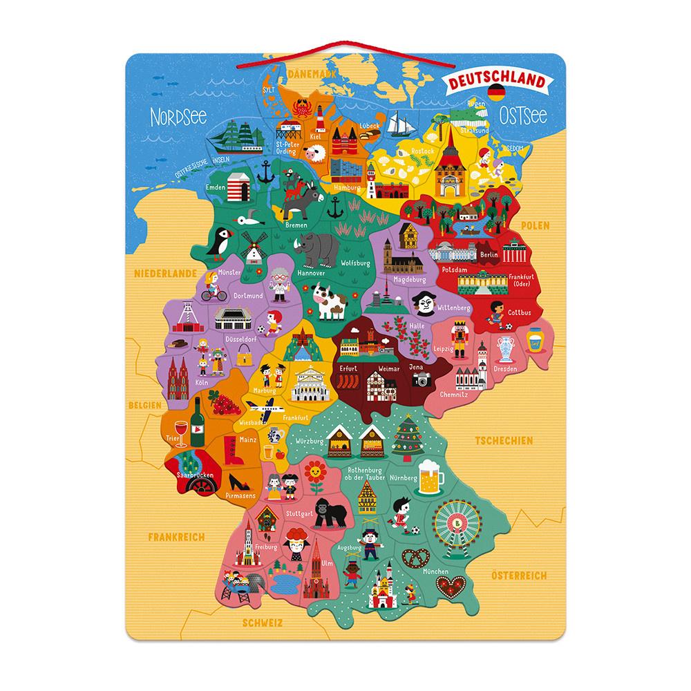 Produktbild Janod - MAGNETISCHE LANDKARTE DEUTSCHLAND DEUTSCH (HOLZ) 2 von 4