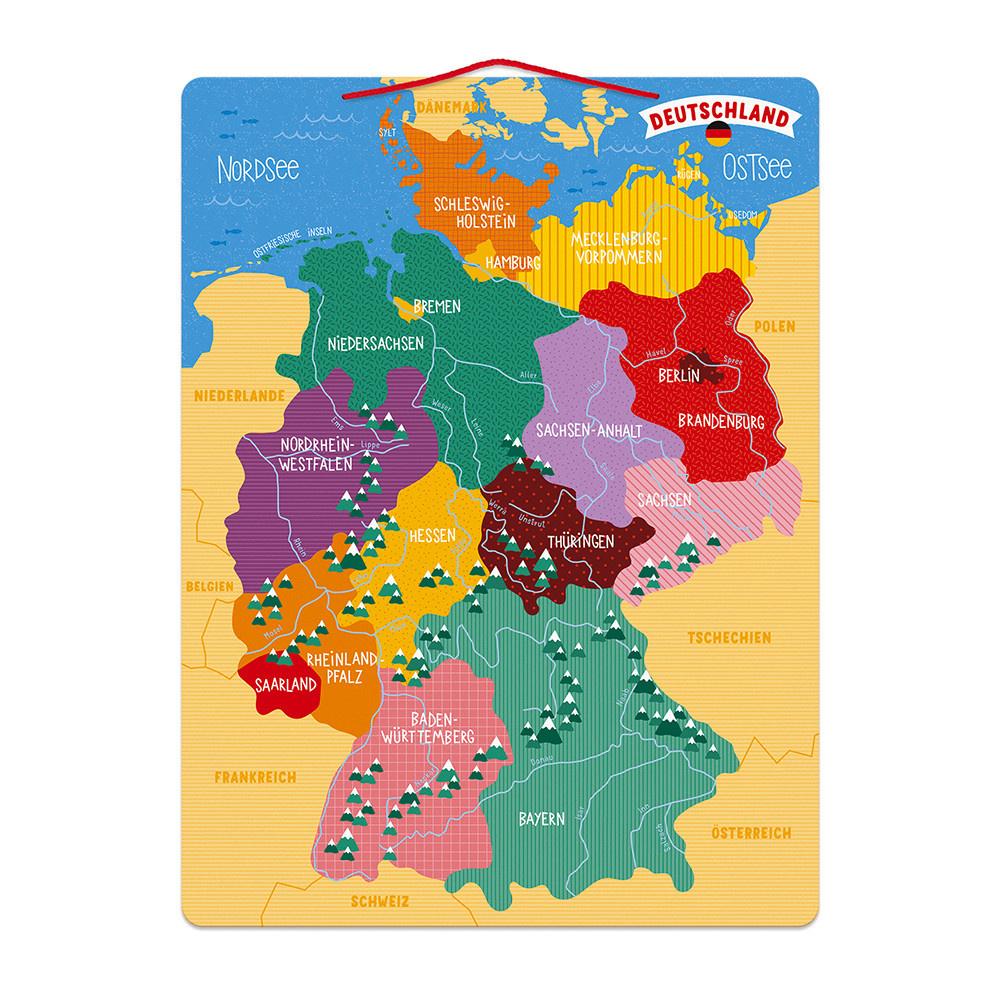 Produktbild Janod - MAGNETISCHE LANDKARTE DEUTSCHLAND DEUTSCH (HOLZ) 3 von 4