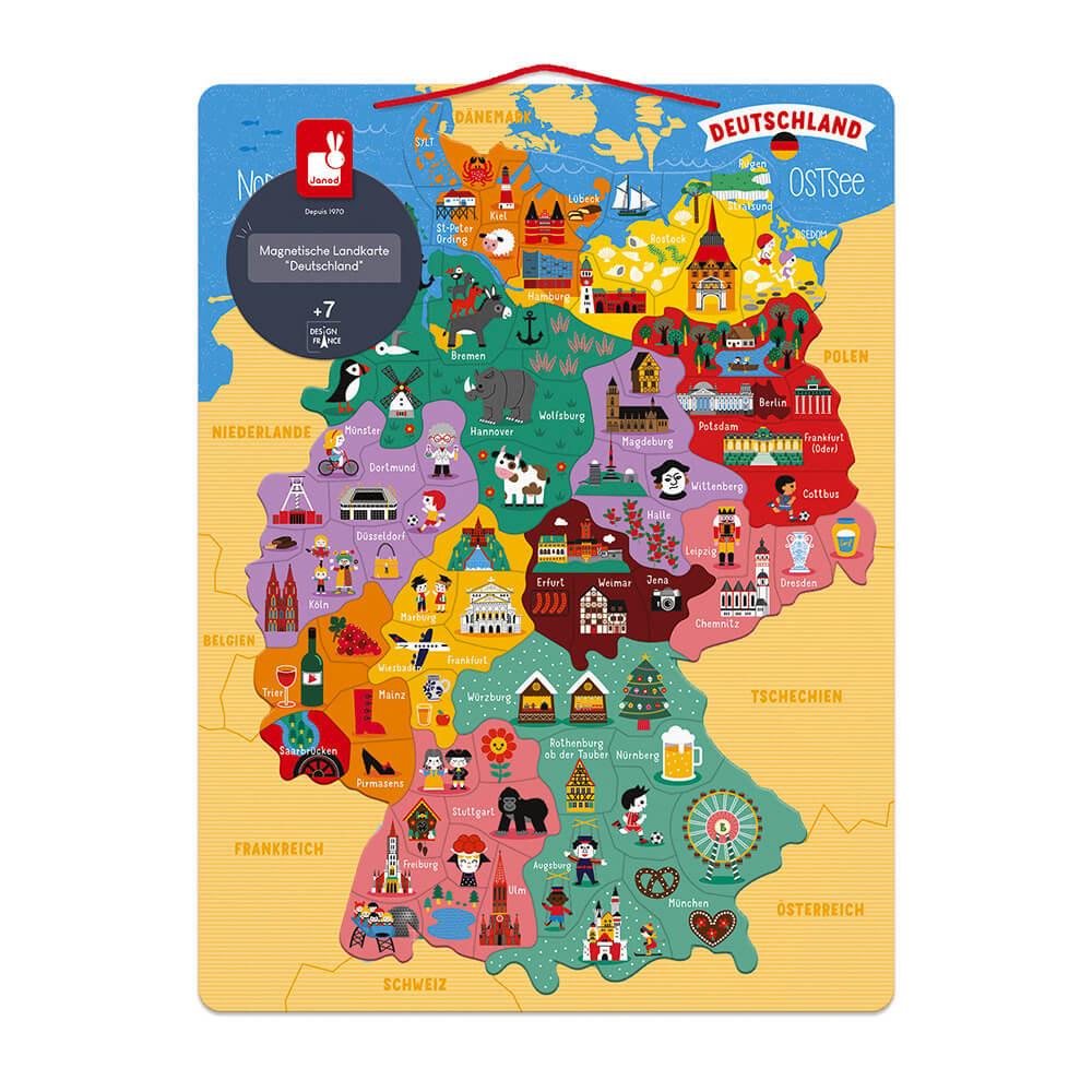 Produktbild Janod - MAGNETISCHE LANDKARTE DEUTSCHLAND DEUTSCH (HOLZ) 4 von 4