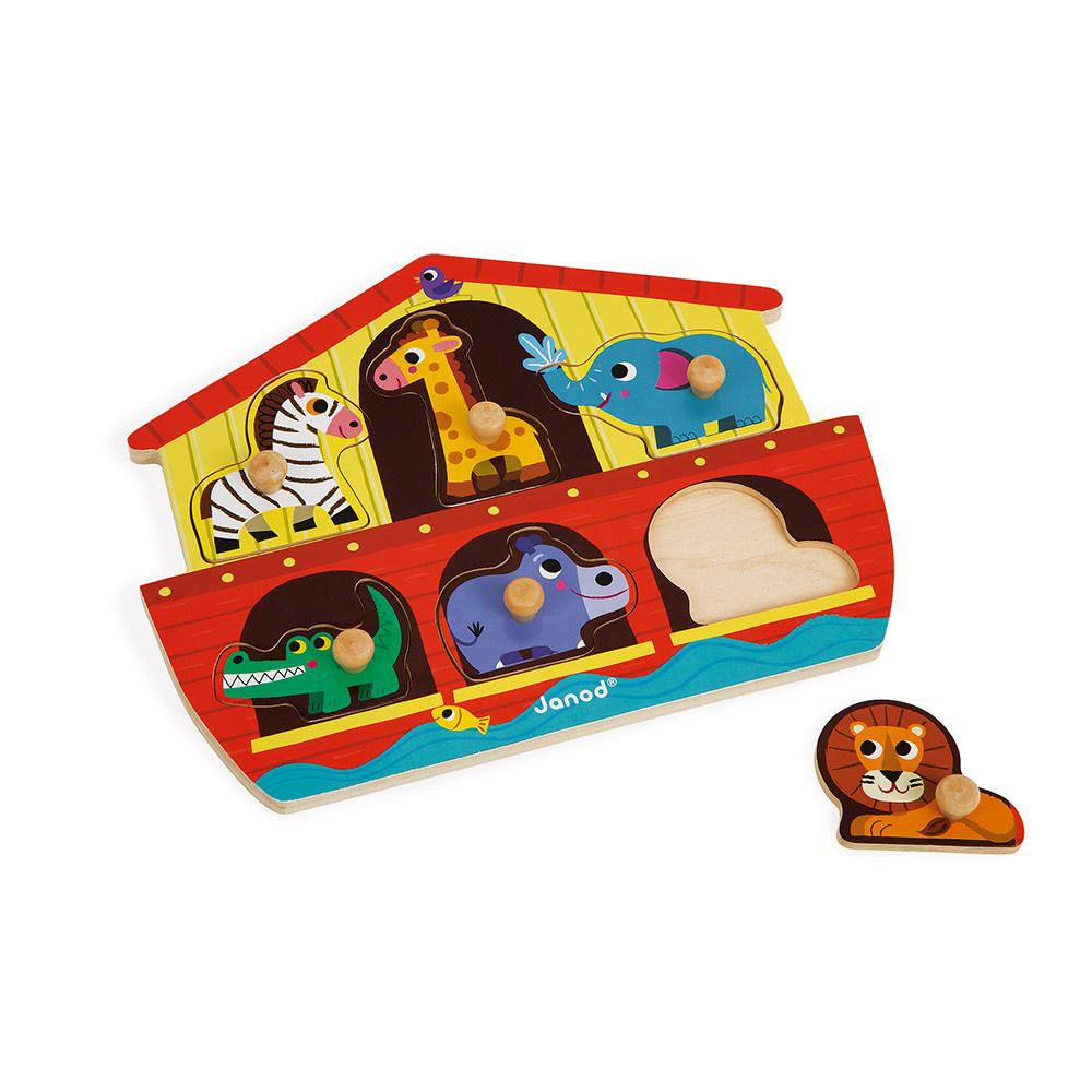 Produktbild Janod - KNOPFPUZZLE ARCHE NOAH 6 TEILE (HOLZ) 2 von 2
