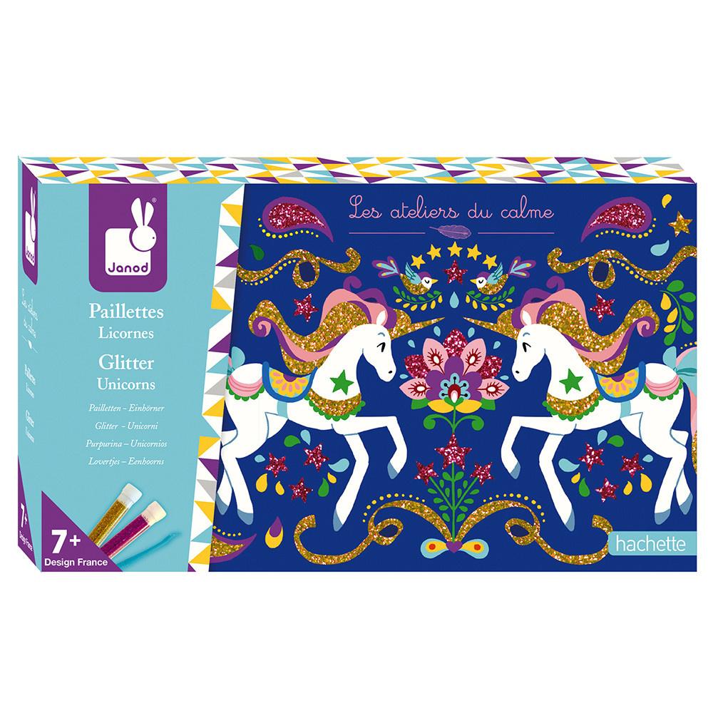 Janod - Kreativ-Set Glitzerkarten"Einhörner"