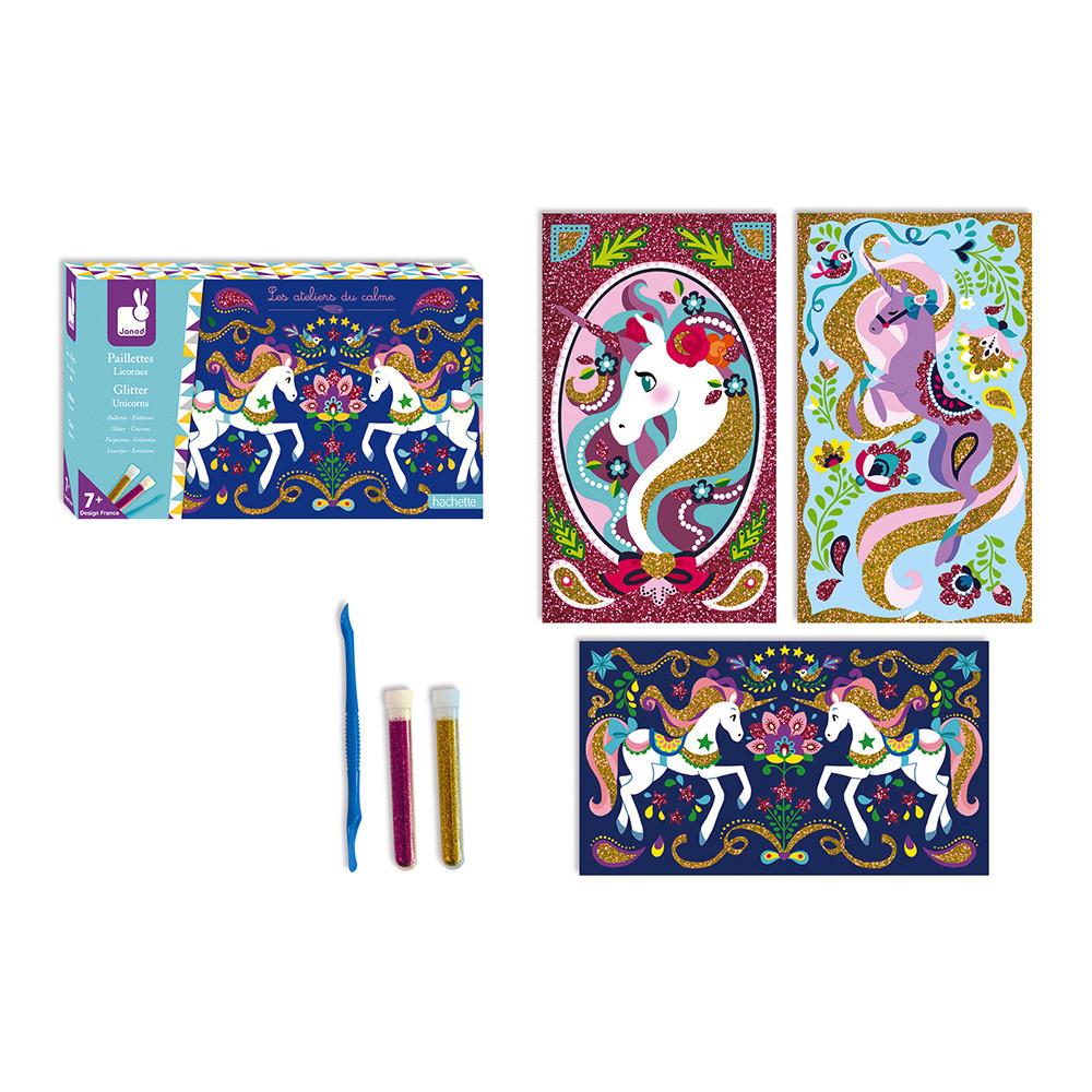 Produktbild Janod - Kreativ-Set Glitzerkarten"Einhörner" 3 von 3