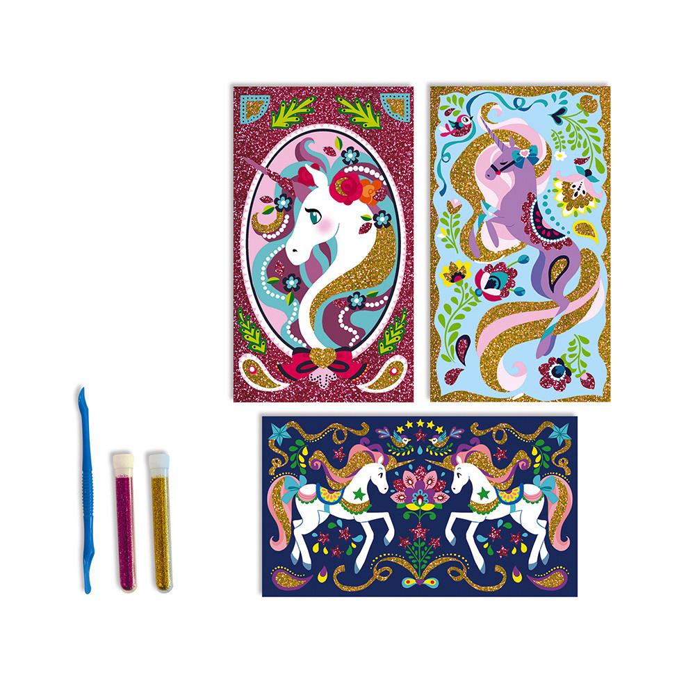 Produktbild Janod - Kreativ-Set Glitzerkarten"Einhörner" 2 von 3