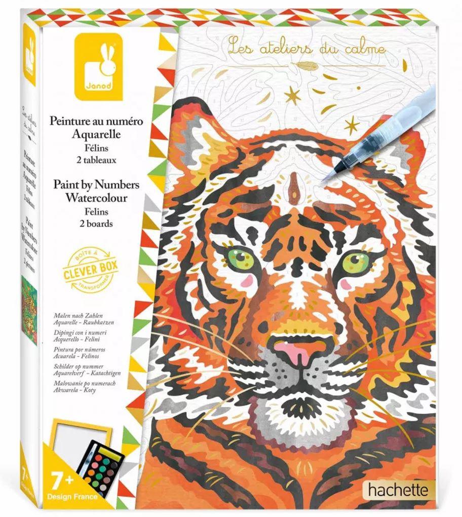 Janod - Malen Nach Zahlen Aquarelle Raubkatzen