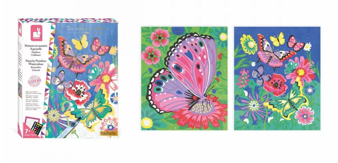 Produktbild Janod - Malen Nach Zahlen Aquarelle Schmetterlinge 2 von 6