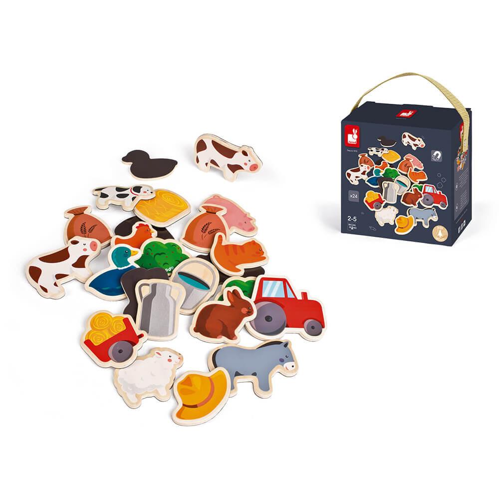 Produktbild Janod - MAGNETSET BAUERNHOF 24 TEILE (HOLZ) 4 von 6