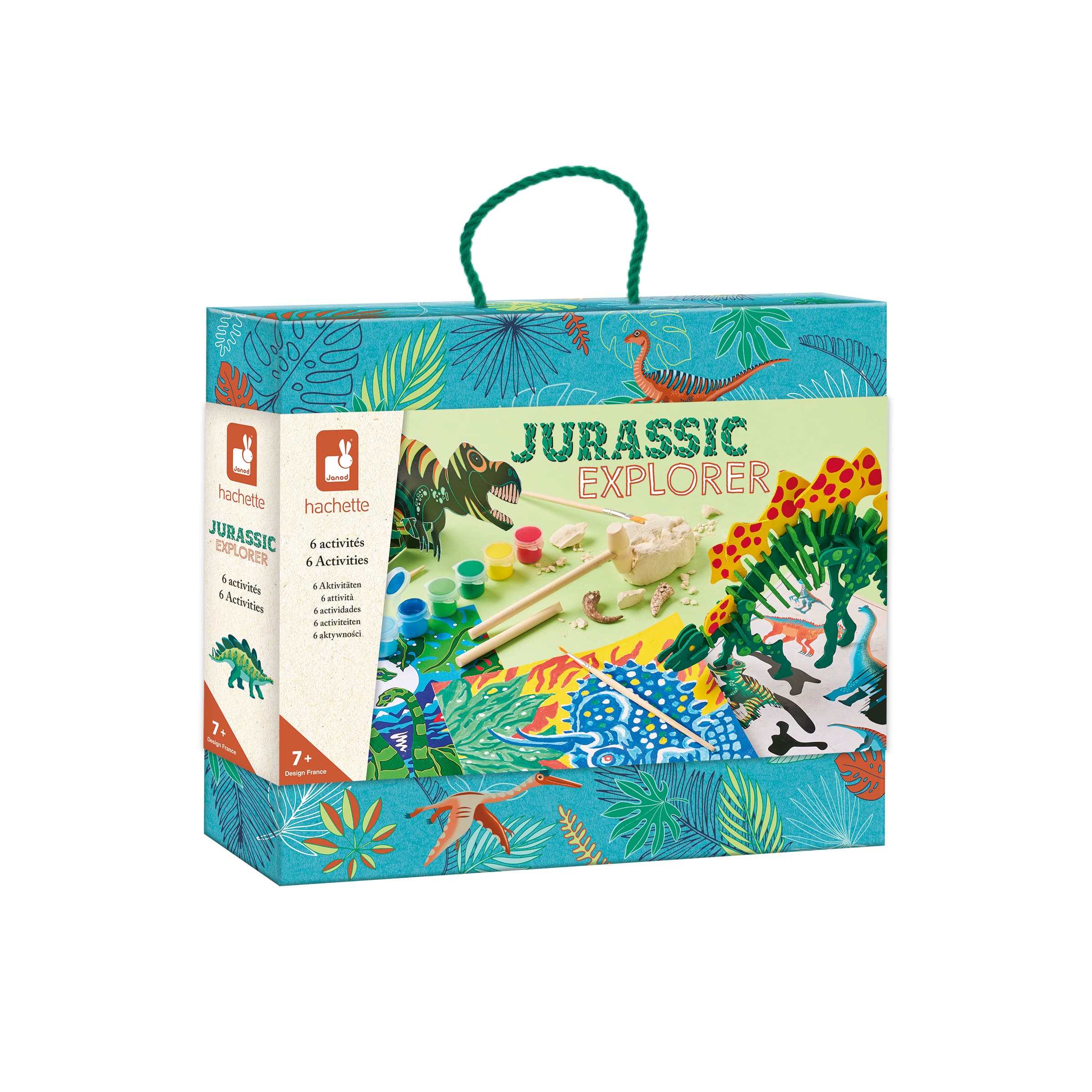 JANOD Jurassic Explorer Entdeckerkoffer mit 5 Dino-Aktivitäten ab 7 Jahren
