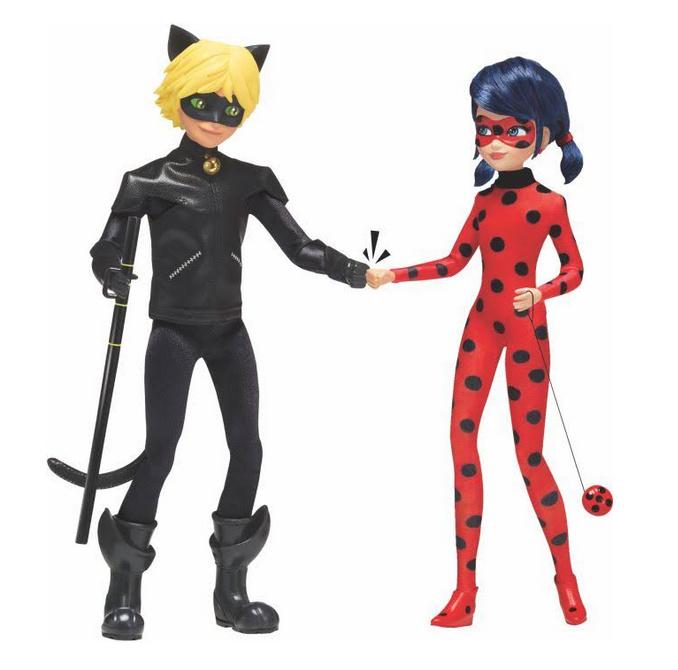 Bandai - Miraculous LADYBUG UND CAT NOIR SET - 2 Puppen 26 cm