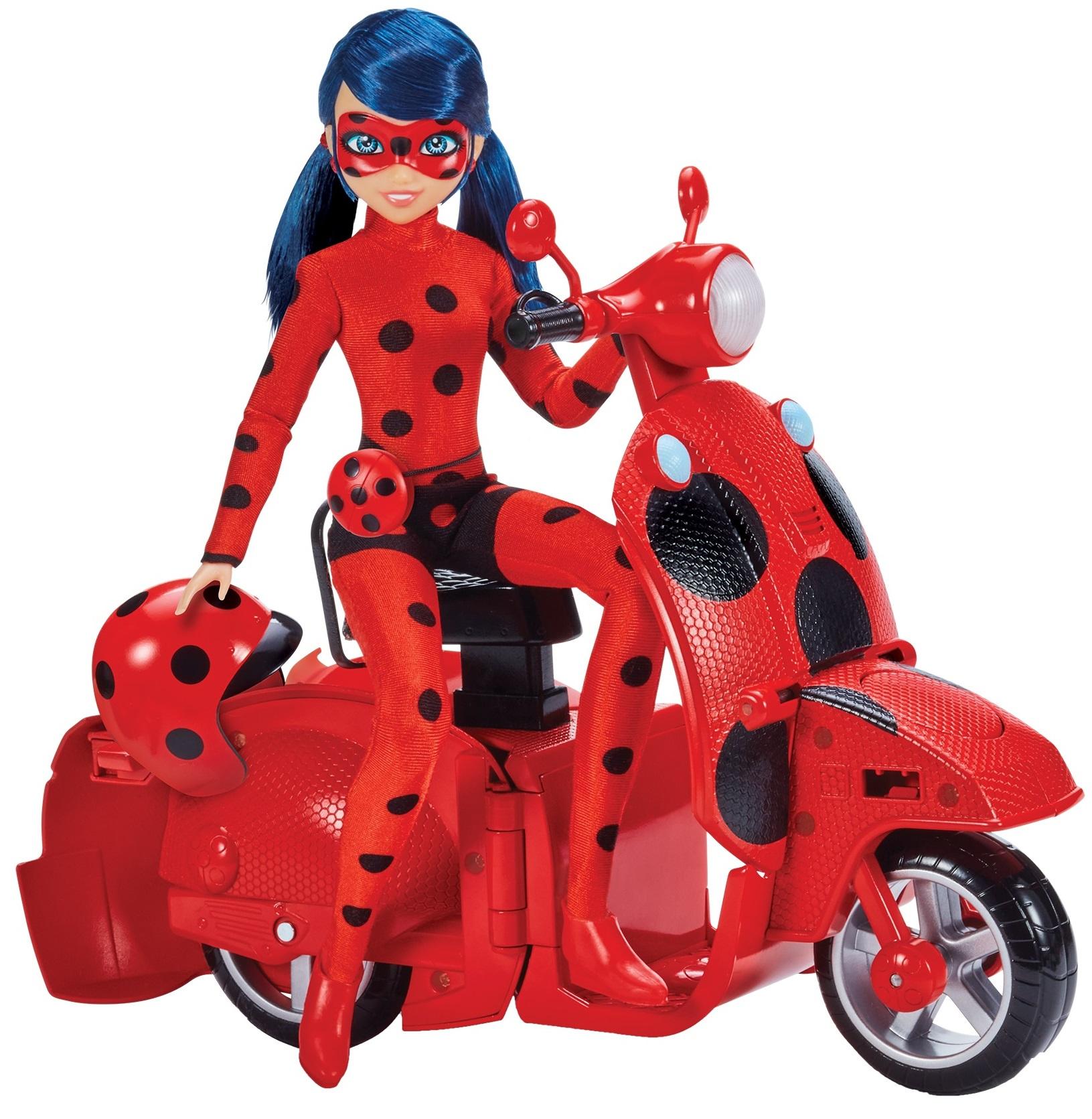 Produktbild Bandai - Miraculous Ladybud Lucky Charm Puppe mit Switch `n go Scooter 6 von 9