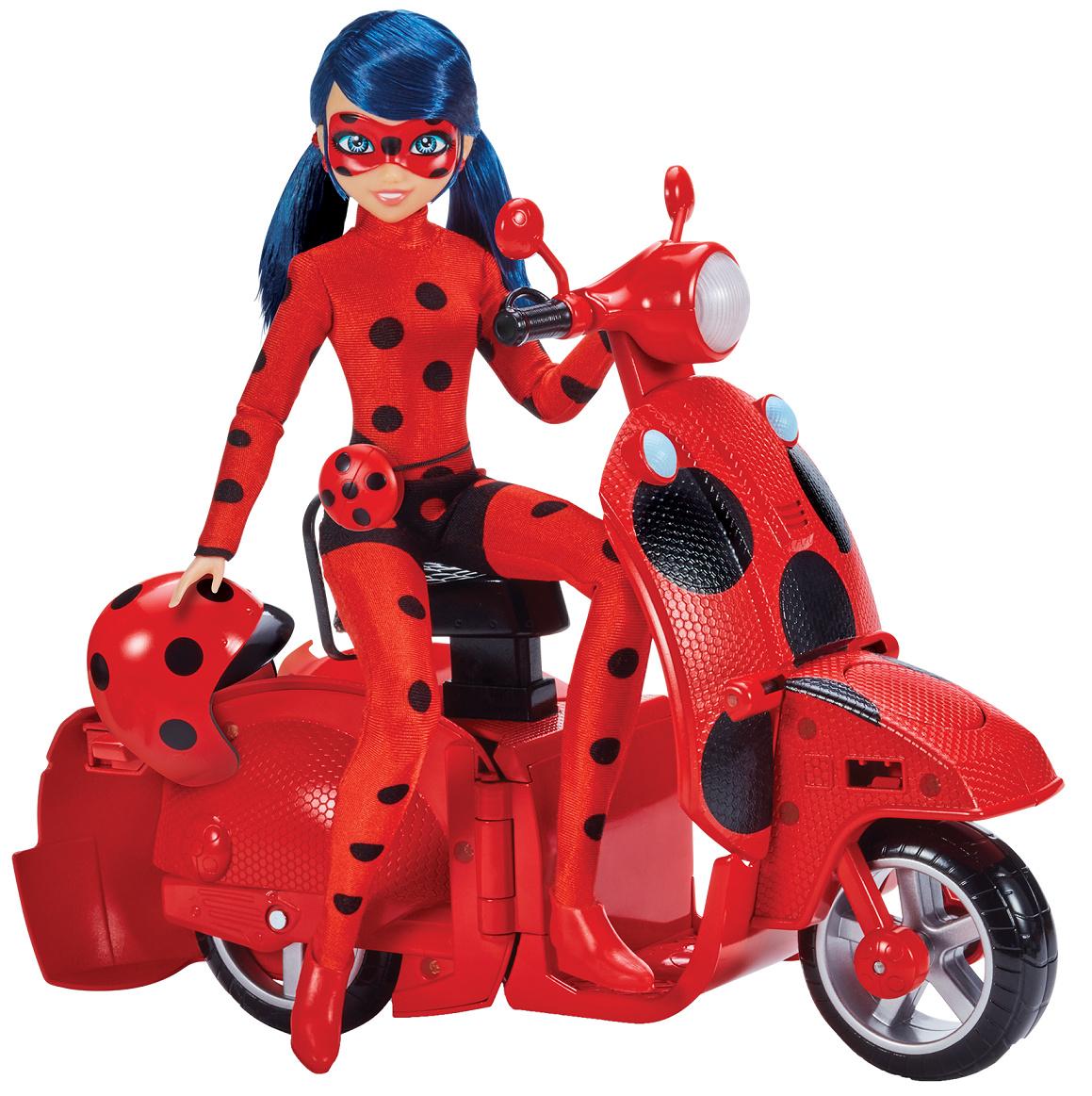Produktbild Bandai - Miraculous Ladybud Lucky Charm Puppe mit Switch `n go Scooter 7 von 9