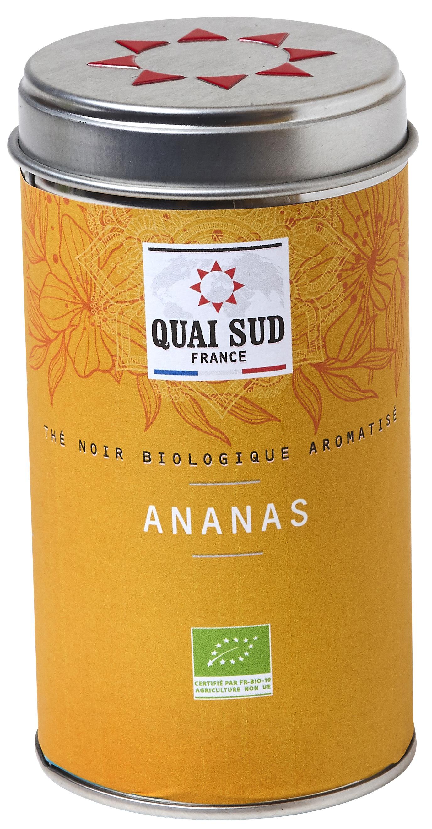 Quai Sud Bio schwarzer Tee mit Ananas POP Dose