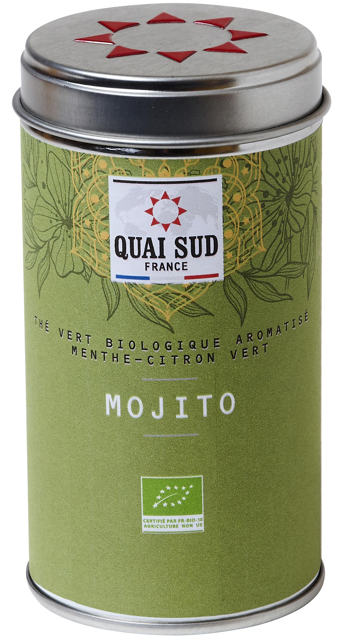 Quai Sud Bio schwarzer Tee mit Minze und Zitronenschale POP Dose