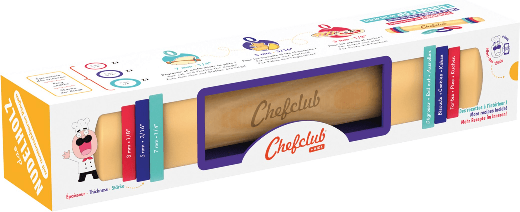 Chefclub Kinderkochen – Nudelholz mit Silikonringen