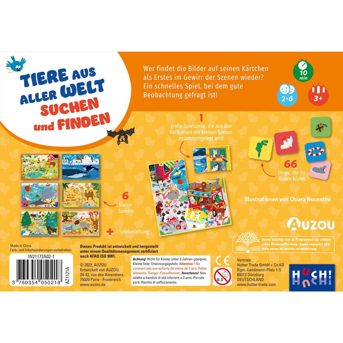 Produktbild Huch Verlag - Tiere aus aller Welt suchen und finden von AUZOU 2 von 4