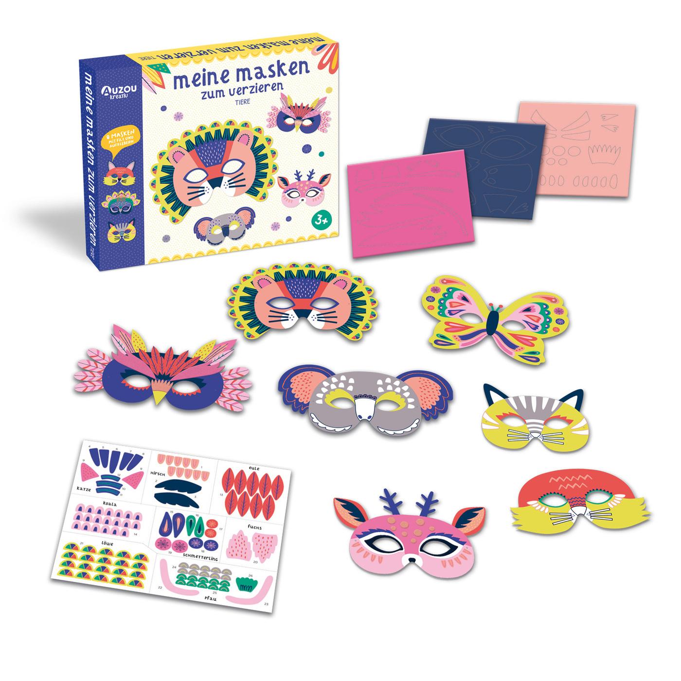 Produktbild AUZOU Verlag - Kreativ-Set Meine Masken zum Verzieren - Tiere 3 von 6