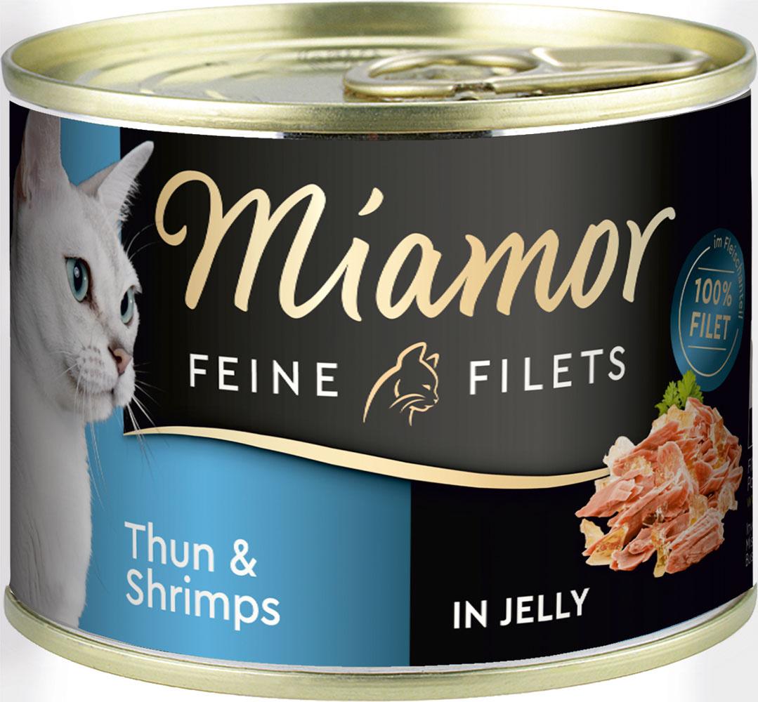 Miamor Katzennassfutter Feine Filets in Jelly Thun&Shrimps
