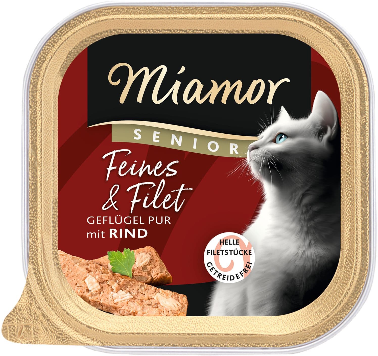 Miamor Katzennassfutter Feines & Filet Senior Geflügel Pur & Rind 