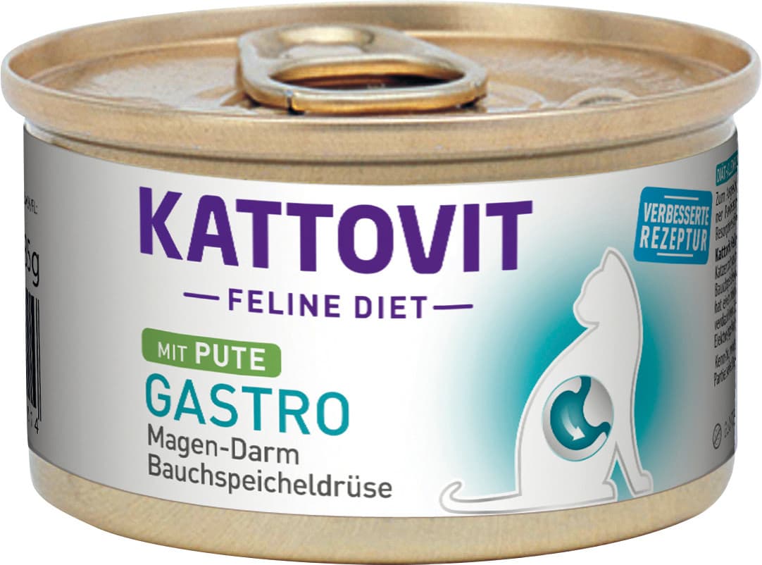 Kattovit Katzennassfutter Feline Diet Gastro mit Pute