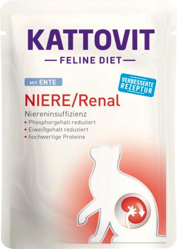 Kattovit Katzennassfutter Feline Diet Niere/Renal mit Ente