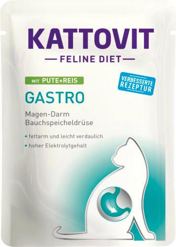 Kattovit Katzennassfutter Feline Diet Gastro mit Pute + Reis
