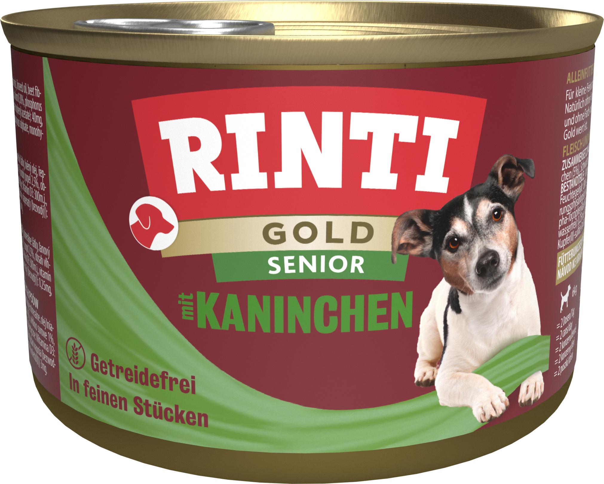 RINTI Hundenassfutter Gold Senior mit Kaninchen
