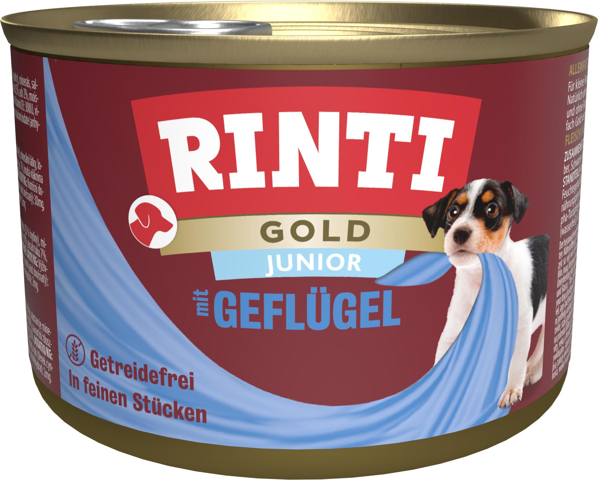 RINTI Hundenassfutter Gold Junior + Geflügel