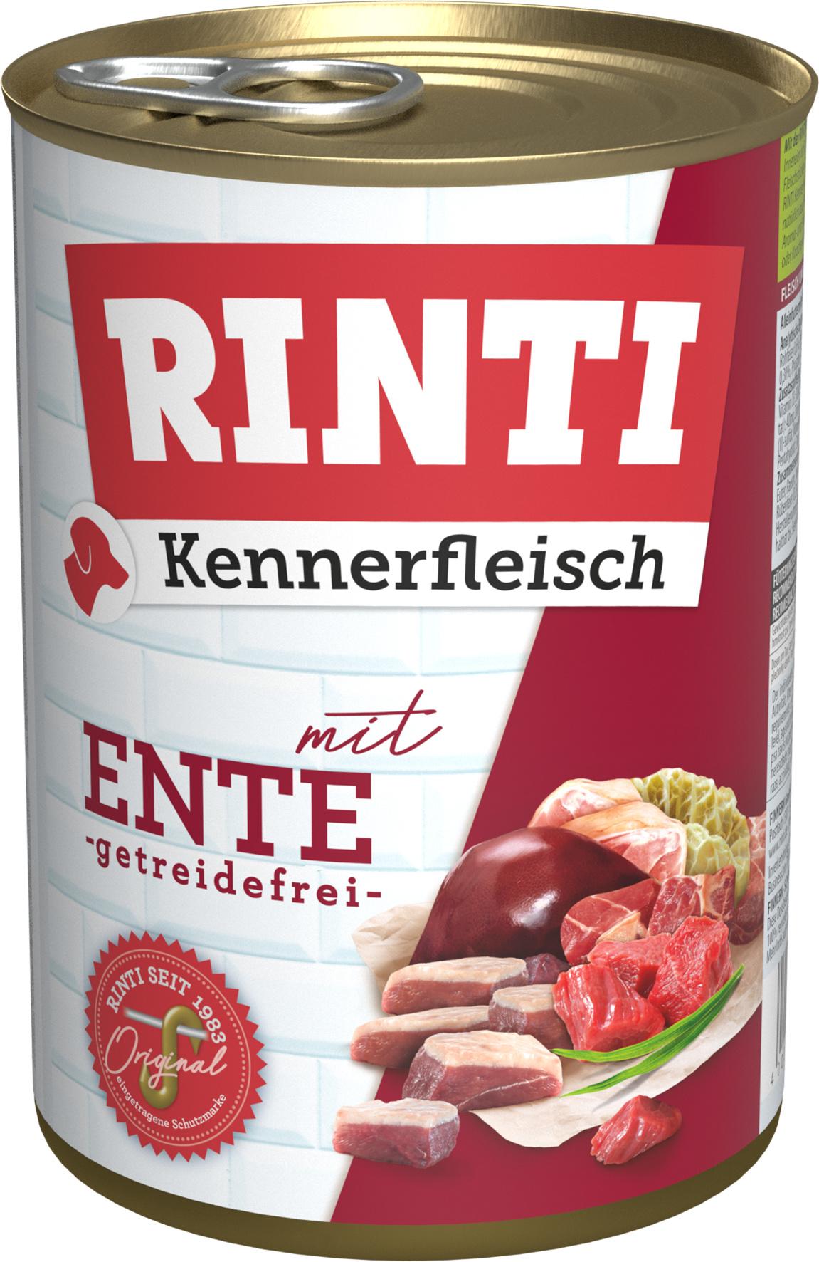 RINTI Hundenassfutter Kennerfleisch Ente