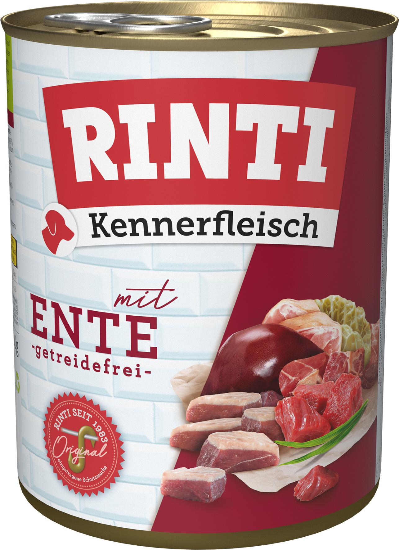 RINTI Hundenassfutter Kennerfleisch Ente