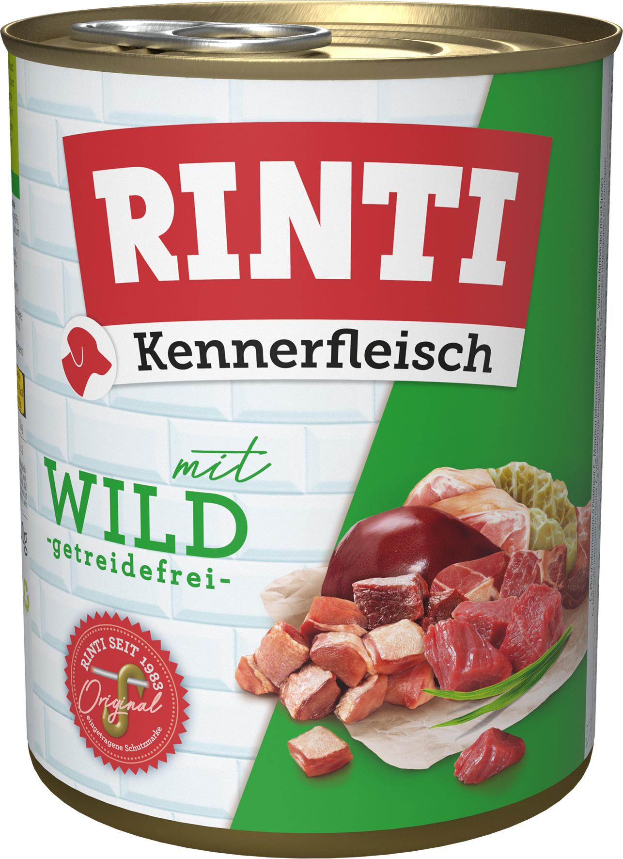 RINTI Hundenassfutter Kennerfleisch Wild