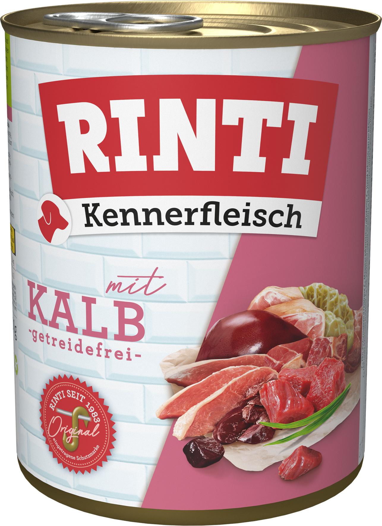 RINTI Hundenassfutter Kennerfleisch Kalb