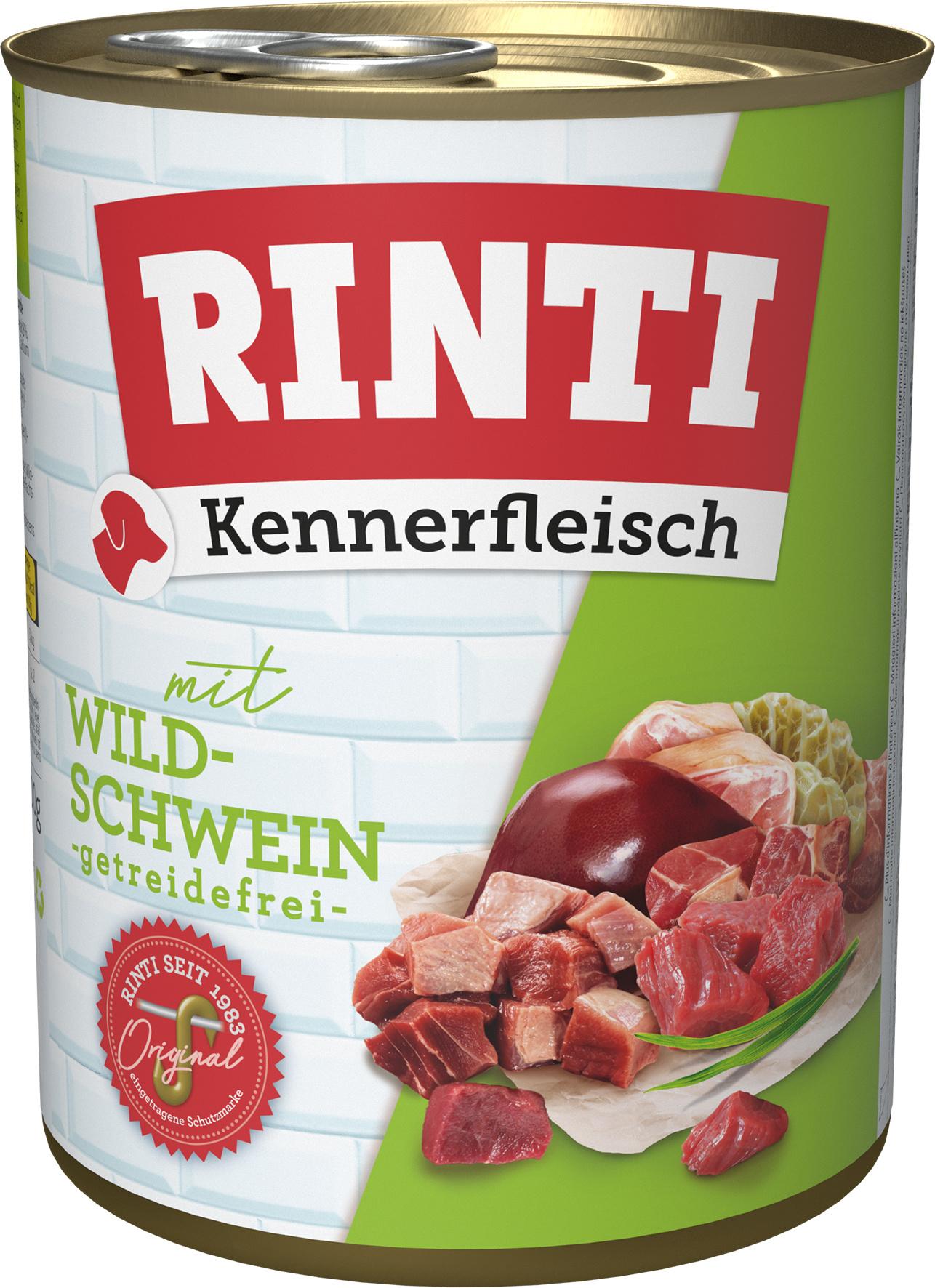 RINTI Hundenassfutter Kennerfleisch Wildschwein