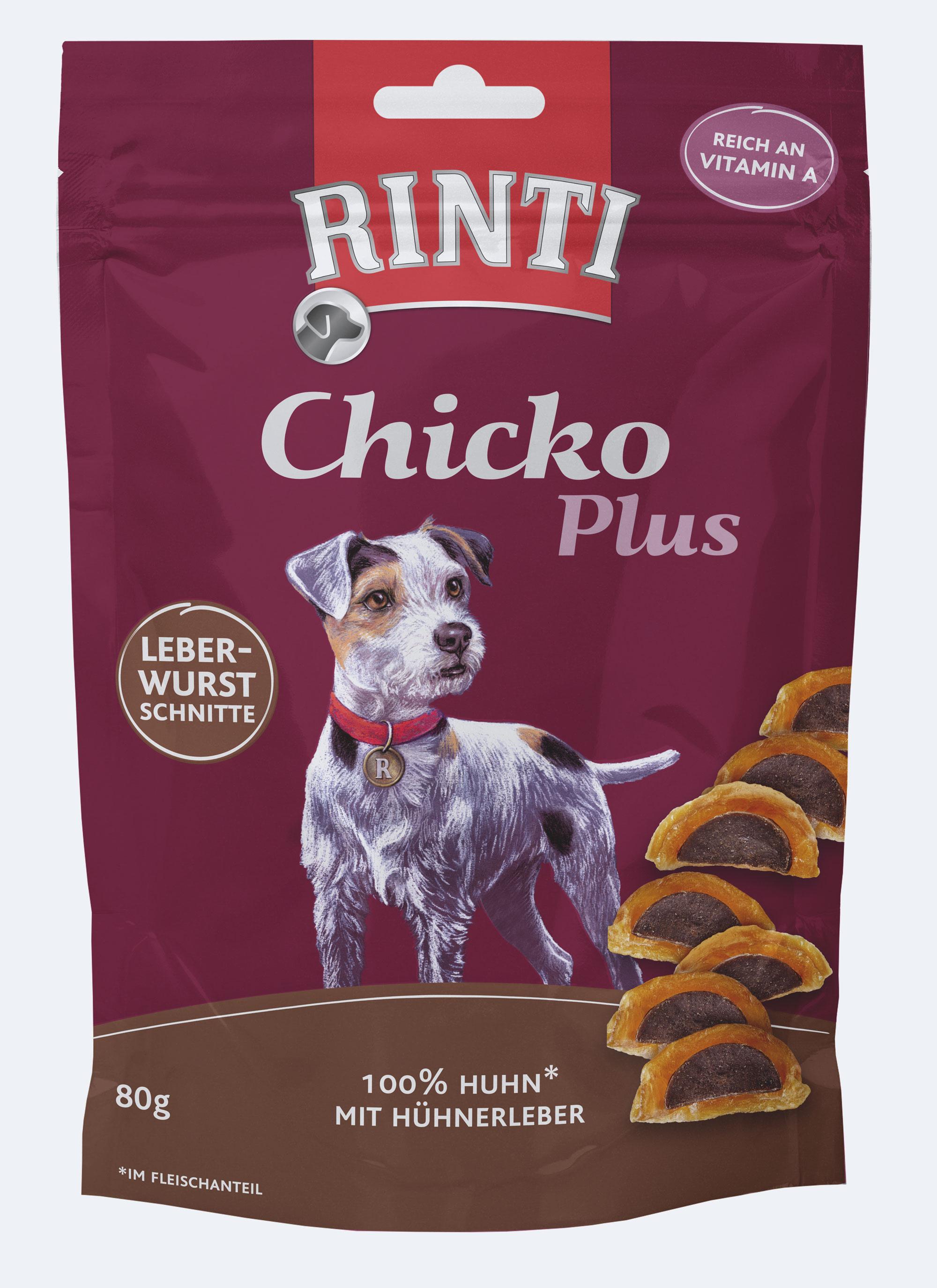 RINTI Hundesnack Chicko Plus Leberwurstschnitten