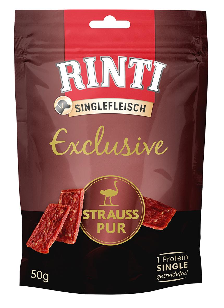 RINTI Hundesnack Singlefleisch Exclusive Snack Strauss pur