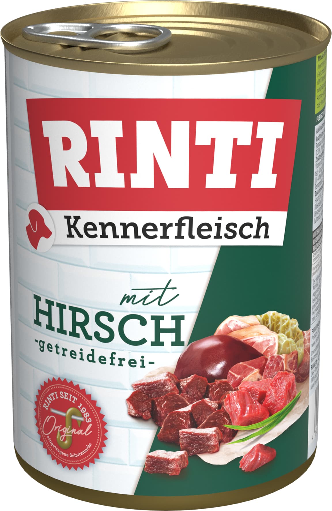 RINTI Hundenassfutter Kennerfleisch Hirsch