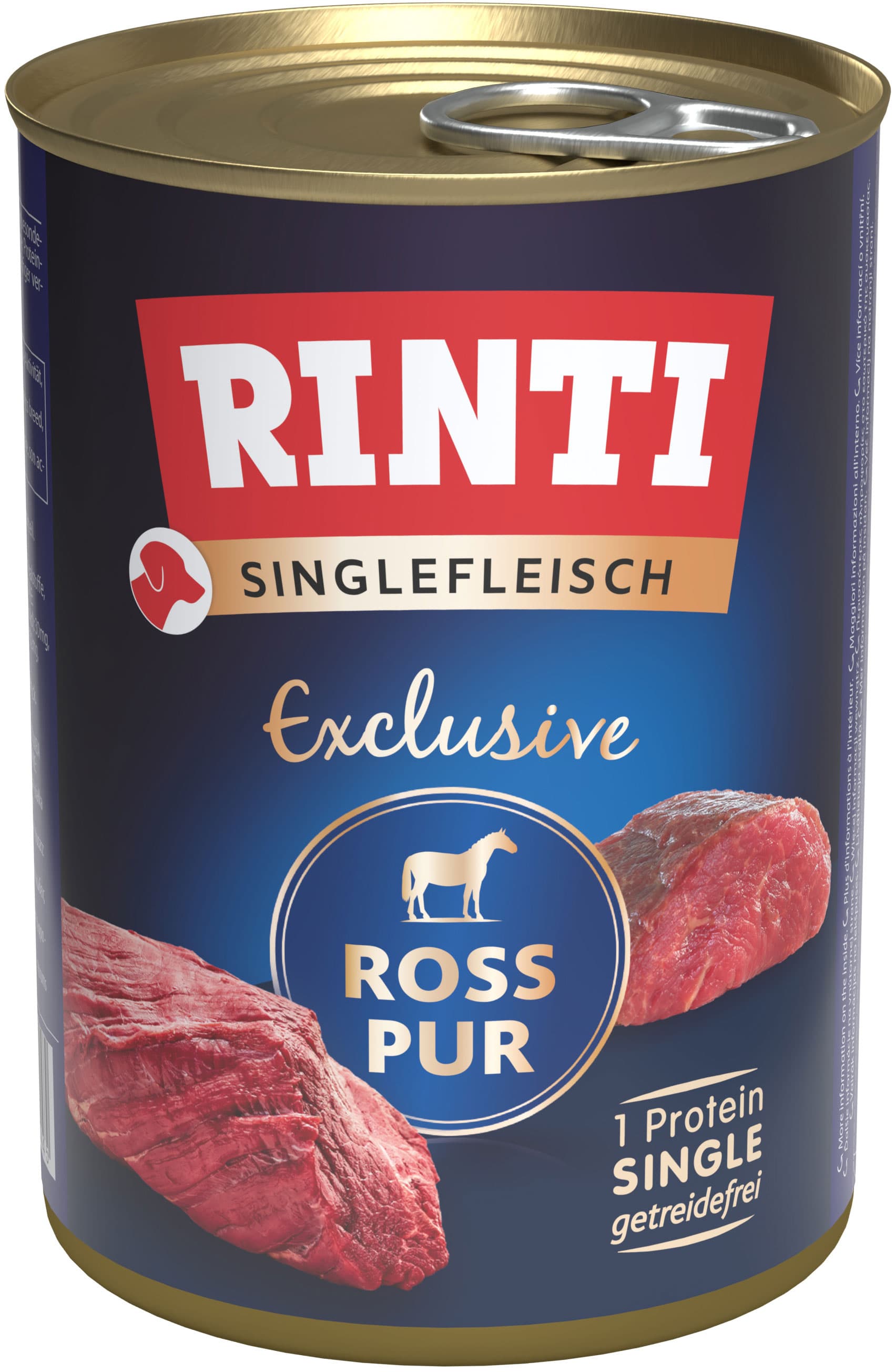 RINTI Hundenassfutter Singlefleisch Exclusive Ross Pur
