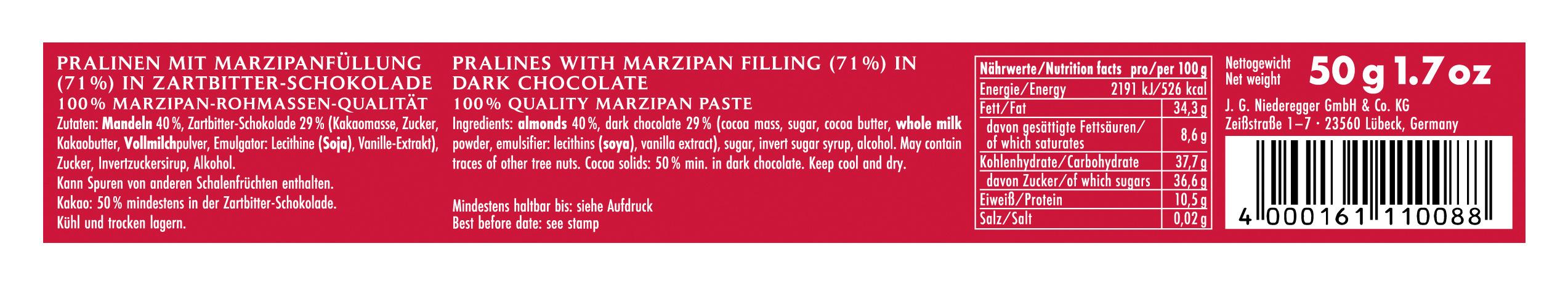 Produktbild Marzipan Klassiker® Riegel im Verkaufskarton 2 von 4