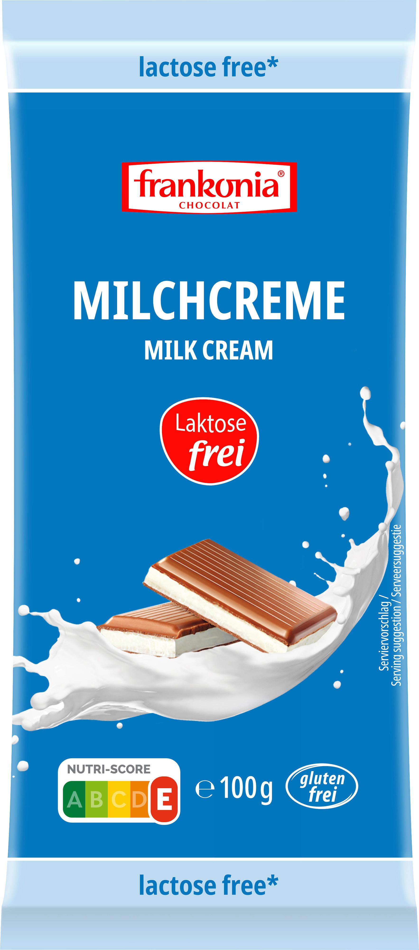 Frankonia laktosefreie* Vollmilchschokolade mit Milchcreme-Füllung